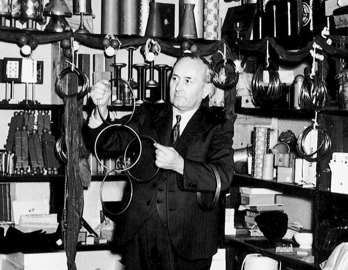 Percy Laidler in the Play Shop